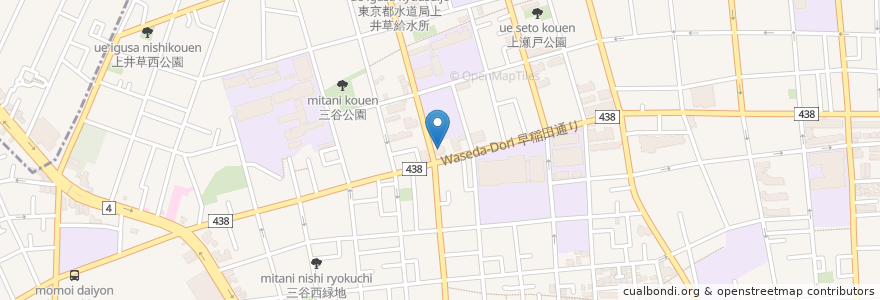 Mapa de ubicacion de Piatto Rosso en Japon, Tokyo, 杉並区.