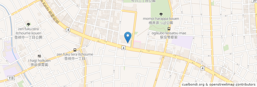 Mapa de ubicacion de モスバーガー en Japan, Tokio, 杉並区.