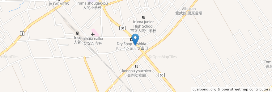 Mapa de ubicacion de オーロラ en Япония, Сайтама, Саяма.