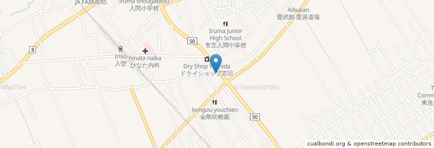Mapa de ubicacion de 居酒屋 道元 en Japonya, 埼玉県, 狭山市.