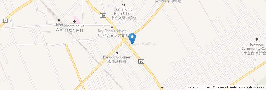 Mapa de ubicacion de マクドナルド 所沢狭山街道入曽店 en Japón, Prefectura De Saitama, 狭山市.