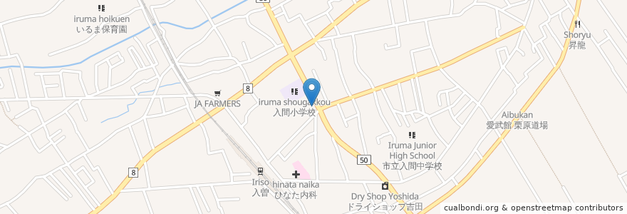 Mapa de ubicacion de あおい薬局 入曽店 en Japan, Präfektur Saitama, 狭山市.