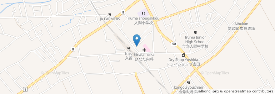 Mapa de ubicacion de 早池峰亭 en Japan, Saitama Prefecture, Sayama.