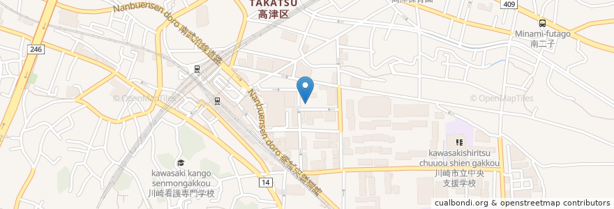 Mapa de ubicacion de Car parking ITO-YO-KADO en Japan, Kanagawa Prefecture, Kawasaki, Takatsu Ward.