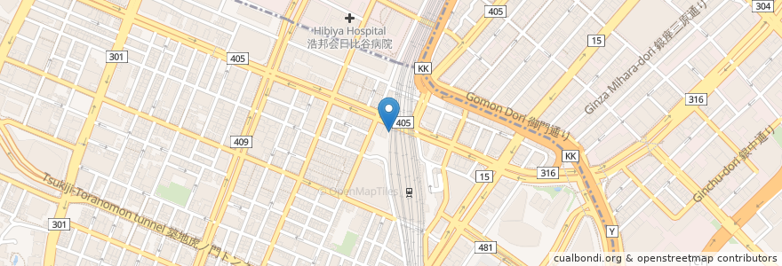 Mapa de ubicacion de 菊寿司 en ژاپن, 東京都, 港区.