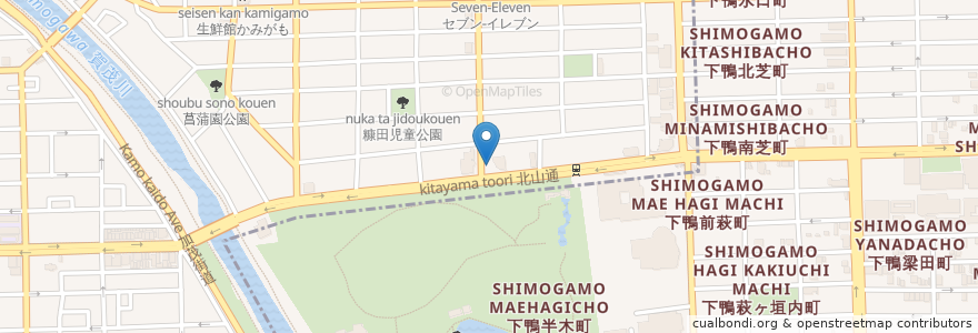 Mapa de ubicacion de TOUYOUTEI en 일본, 교토부, 京都市, 左京区.