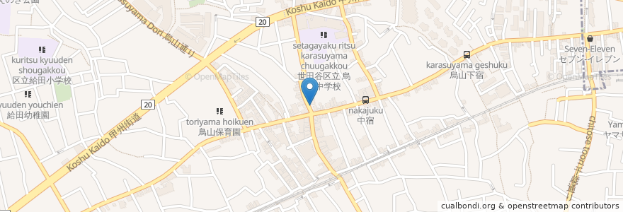 Mapa de ubicacion de 葉山コーヒー(Hayama cafe) en اليابان, 東京都, 世田谷区.