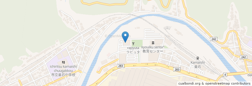 Mapa de ubicacion de 岩手県信漁連釜石湾支店・釜石東部支店 en 일본, 이와테현, 釜石市.