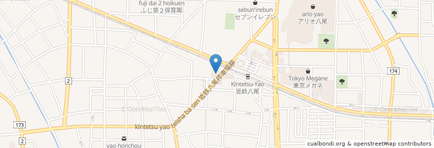 Mapa de ubicacion de 宮本むなし en Japan, 大阪府, 八尾市.