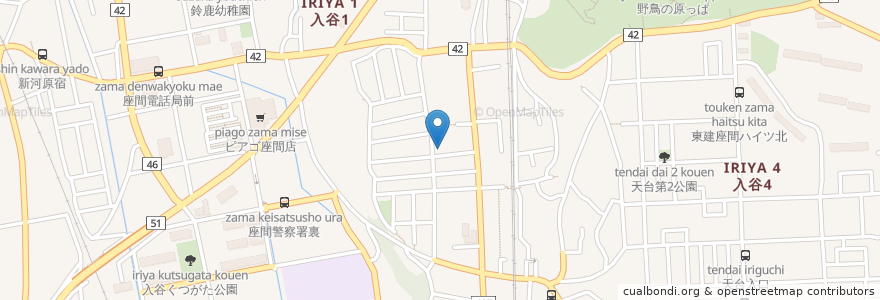 Mapa de ubicacion de 土屋歯科医院 en 日本, 神奈川県, 座間市.
