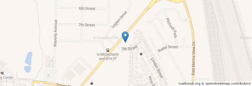 Mapa de ubicacion de 7th Street Pub en アメリカ合衆国, ワシントン州, Snohomish County, Everett.