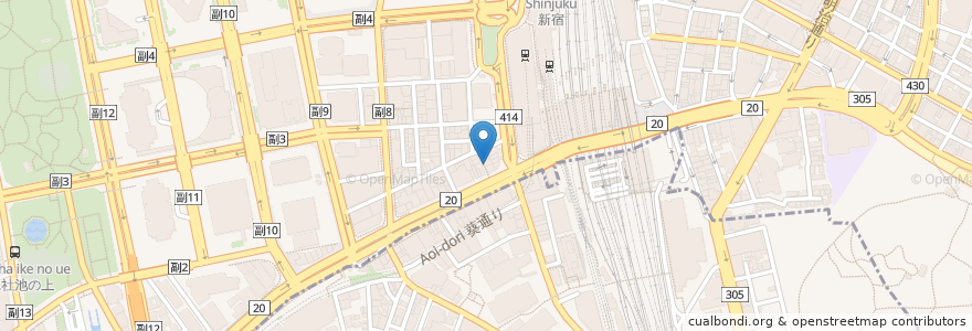 Mapa de ubicacion de ゴーゴーカレー en ژاپن, 東京都, 新宿区.