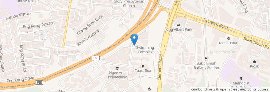 Mapa de ubicacion de Poolside en Singapur, Northwest.