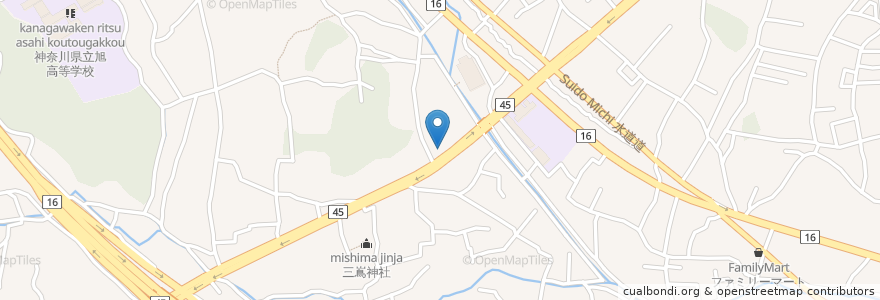 Mapa de ubicacion de マクドナルド en Giappone, Prefettura Di Kanagawa, 横浜市, 旭区.