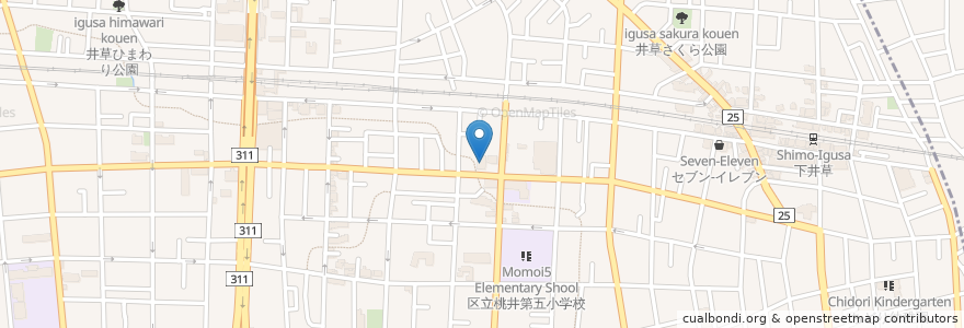 Mapa de ubicacion de 杉並区役所井草区民事務所 en 일본, 도쿄도, 杉並区.