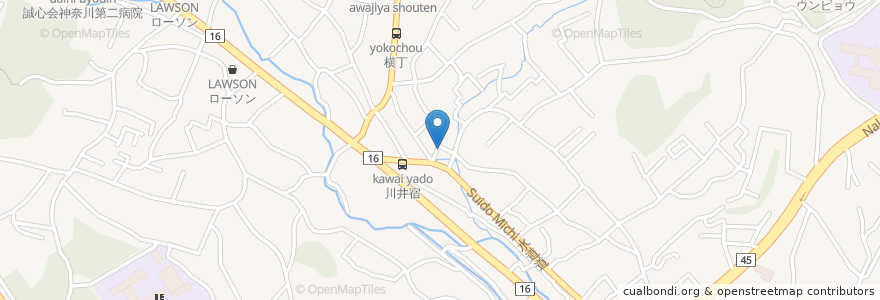 Mapa de ubicacion de 焼き鳥 田丸 en 日本, 神奈川県, 横浜市, 旭区.