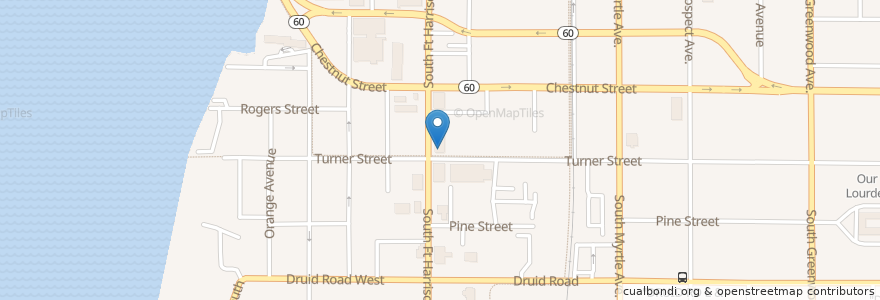 Mapa de ubicacion de Jimmy John's en الولايات المتّحدة الأمريكيّة, فلوريدا, Pinellas County, Clearwater.