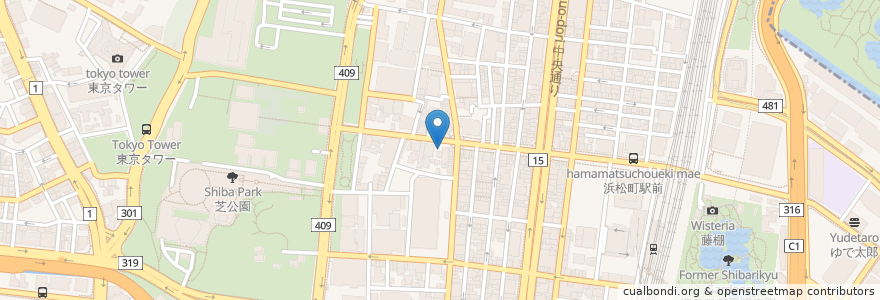 Mapa de ubicacion de 浄運院 en Giappone, Tokyo, Minato.