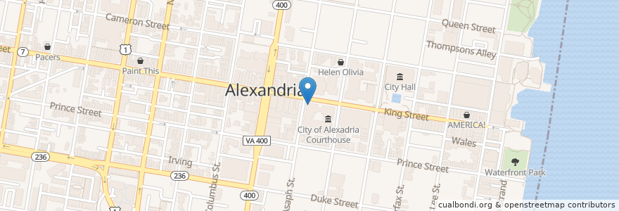 Mapa de ubicacion de Starbucks en Соединённые Штаты Америки, Виргиния, Alexandria.