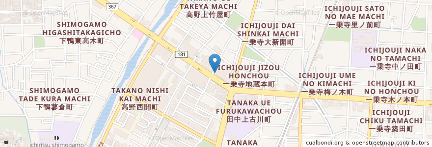 Mapa de ubicacion de 大垣書店＆coffee en Giappone, Prefettura Di Kyoto, Kyoto, 左京区.