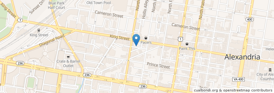 Mapa de ubicacion de Zipcar en Amerika Birleşik Devletleri, Virjinya, Alexandria.