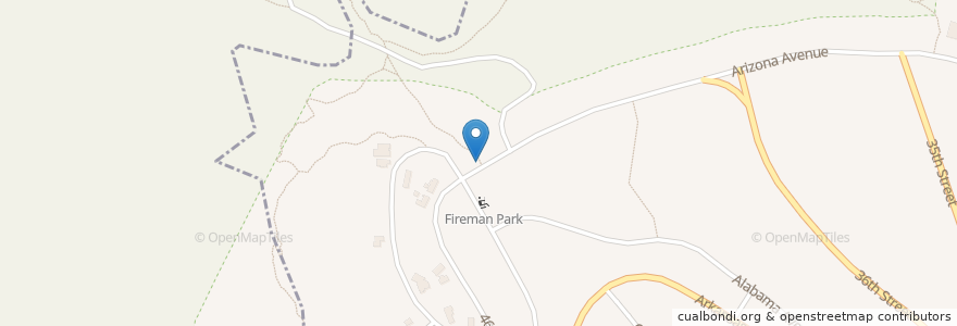 Mapa de ubicacion de Mitchell Trail Head en 美利坚合众国/美利堅合眾國, 新墨西哥州, Los Alamos County, Los Alamos.