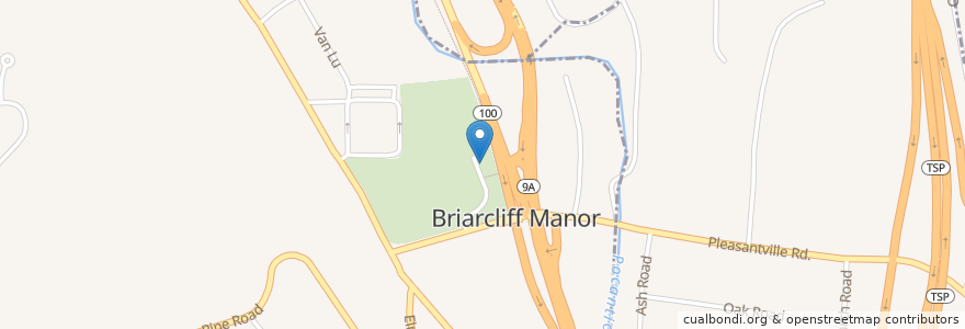 Mapa de ubicacion de Briarcliff Manor Public Library en Amerika Birleşik Devletleri, New York, Westchester County, Briarcliff Manor, Town Of Ossining.