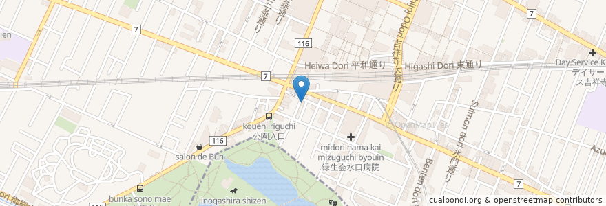Mapa de ubicacion de ラ・ベファーナ (La Befana) en Japão, Tóquio, 武蔵野市.