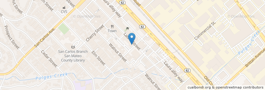 Mapa de ubicacion de Citibank en United States, California, San Mateo County, San Carlos.
