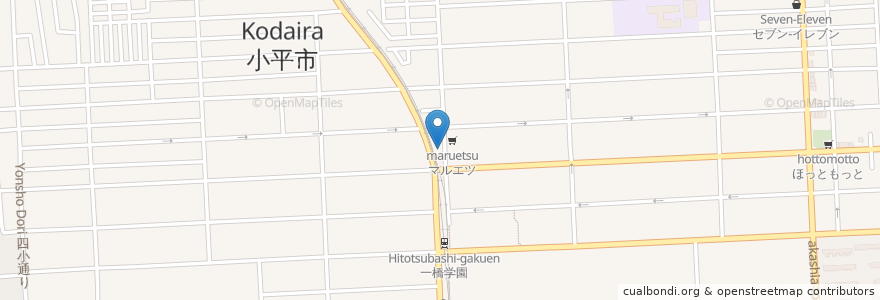 Mapa de ubicacion de くすりセイジョー en 日本, 東京都, 小平市.