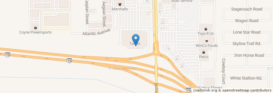 Mapa de ubicacion de Target Pharmacy en United States, California, Riverside County, Indio.
