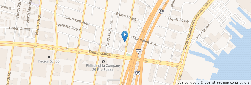 Mapa de ubicacion de Soy Cafe en 미국, 펜실베이니아, Philadelphia County, 필라델피아.