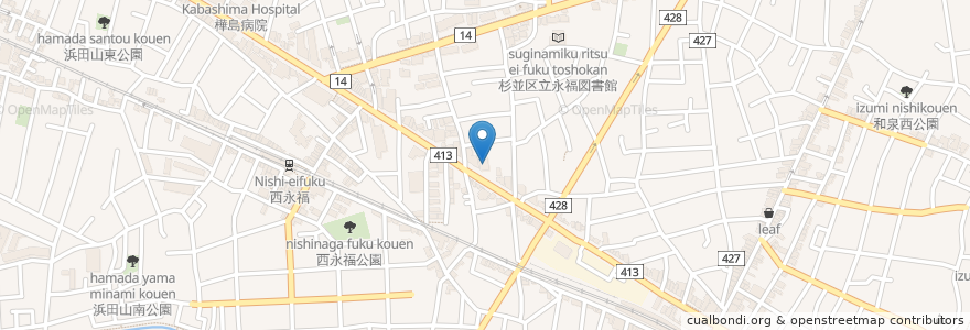 Mapa de ubicacion de ロイヤルホスト en ژاپن, 東京都, 杉並区.