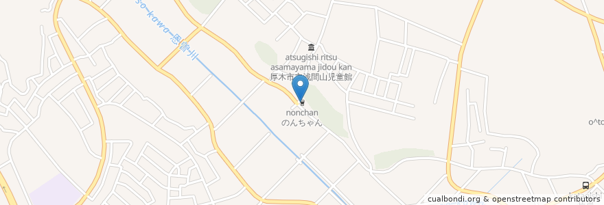 Mapa de ubicacion de のんちゃん en 日本, 神奈川県, 厚木市.