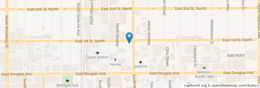 Mapa de ubicacion de Mort's Cigar Bar en Verenigde Staten, Kansas, Sedgwick County, Wichita.
