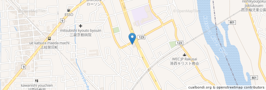 Mapa de ubicacion de ステーキガスト en Japão, 京都府, Quioto, 西京区.