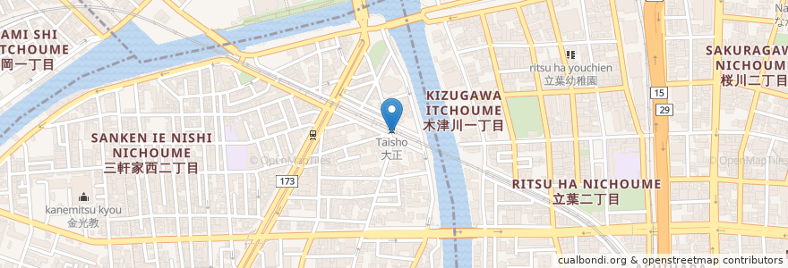 Mapa de ubicacion de いちゃりば en Japan, 大阪府, Osaka.