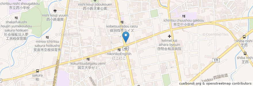 Mapa de ubicacion de COTE DAZUR en 日本, 大阪府, 箕面市.
