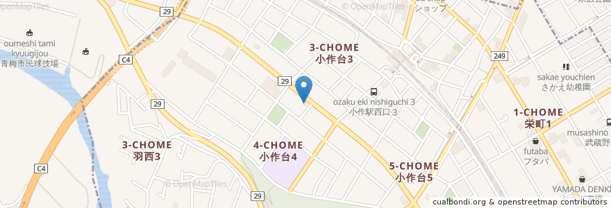 Mapa de ubicacion de 南北ラーメン おざく en 日本, 東京都, 羽村市.