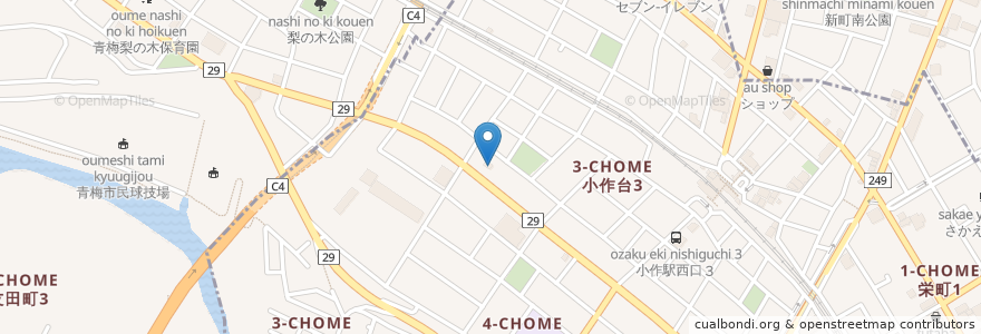 Mapa de ubicacion de 大龍軒 小作店 en 일본, 도쿄도, 青梅市, 羽村市.