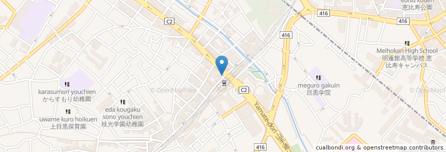 Mapa de ubicacion de 吉そば en 日本, 东京都/東京都, 目黒区.