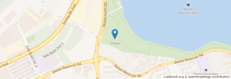 Mapa de ubicacion de Shelter en Singapore, Northeast.