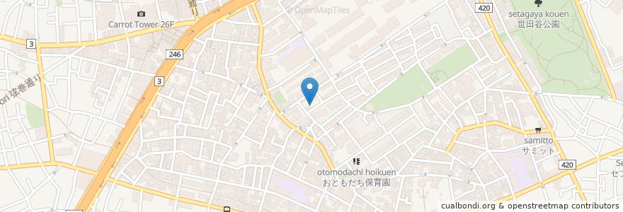 Mapa de ubicacion de 東京世田谷韓国会館 en Япония, Токио, Сэтагая.
