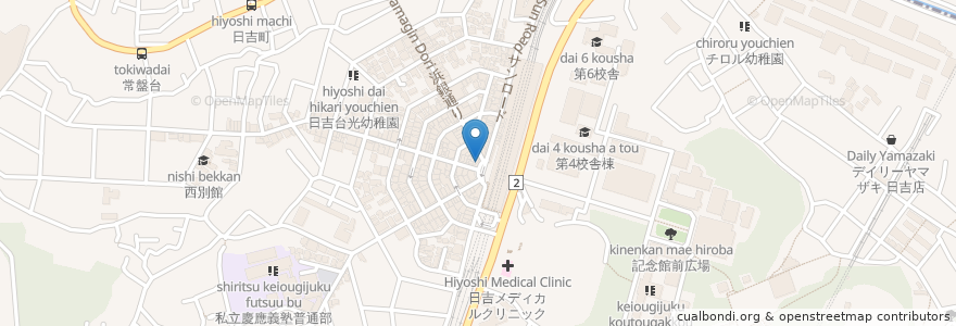 Mapa de ubicacion de ミスタードーナツ en Japon, Préfecture De Kanagawa, 横浜市, 港北区.