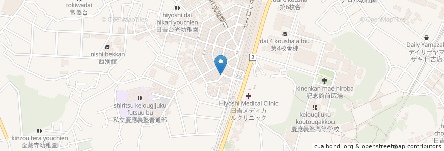 Mapa de ubicacion de 日吉イシダ薬局 en اليابان, كاناغاوا, 横浜市, 港北区.