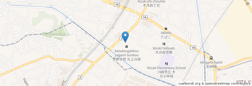 Mapa de ubicacion de 神奈川県警察 第二機動隊 en Japón, Prefectura De Kanagawa, Kawasaki.