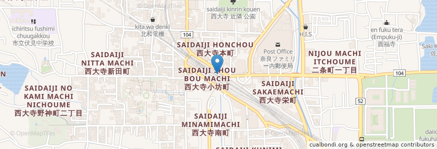 Mapa de ubicacion de CHAO PRESSO en Japon, Préfecture De Nara, 奈良市.