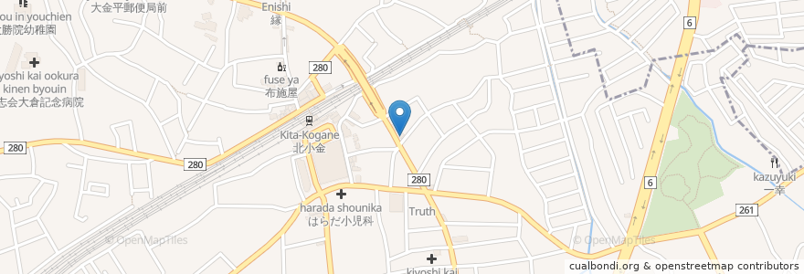 Mapa de ubicacion de 黄金苑 en Japan, 千葉県, 松戸市.