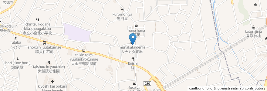 Mapa de ubicacion de 草木庵 en ژاپن, 千葉県, 松戸市.