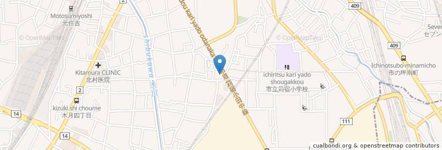 Mapa de ubicacion de ミドリ薬局 en 日本, 神奈川県, 川崎市, 中原区.